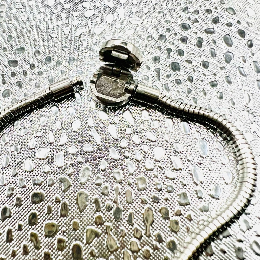 Gnoce Classic Stainless Steel Charm Bracelet 7.5” - Picture 3 of 7